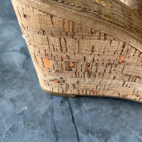 Nine West cork, wedge sandals, size 7.5. #Poshmark - Picture 6 of 9